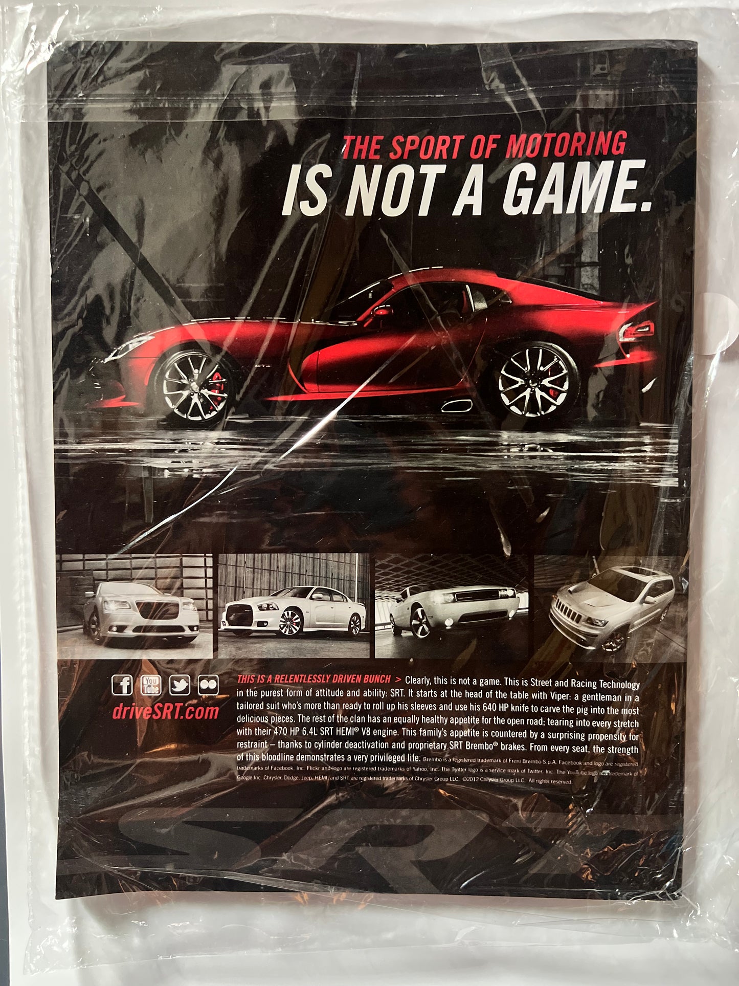 Road&Track September 2012 "New Cars 2013 " Viper/Camaro/GT500