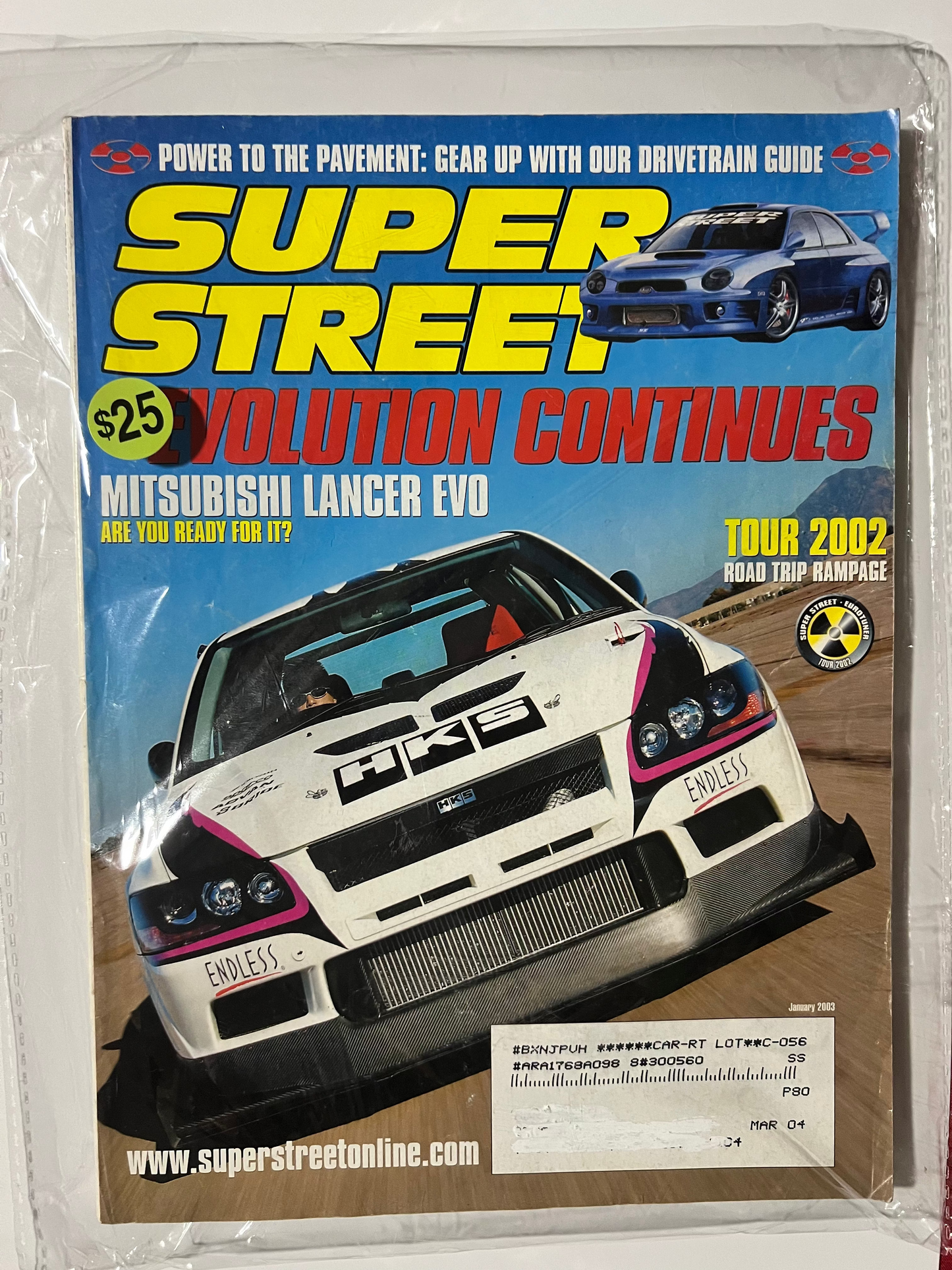 Super Street January 2002 "Evolution Continues" HKS Mitsubishi EVO