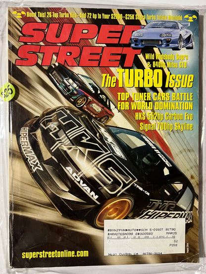 Super Street August 2004 "The Turbo Issue" HKS Mitsubishi EVO/ R34 GTR