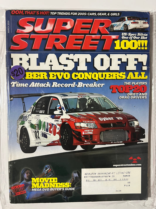Super Street March 2005 "Blast Off" Mitsubishi EVO