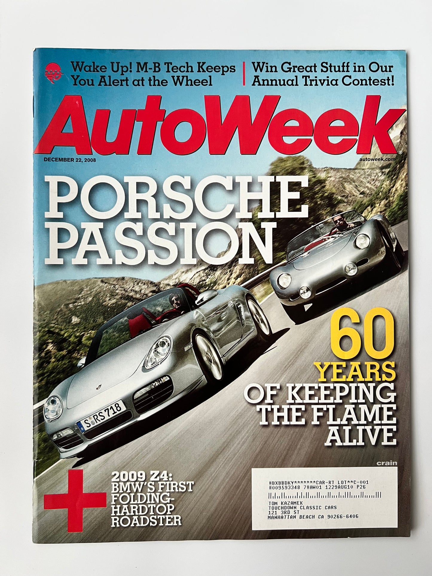AutoWeek December 22 2008 "Porsche Passion"