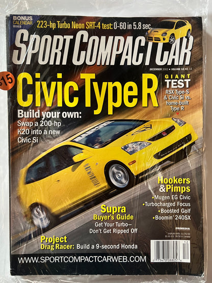 Sport Compact Car December 2002 "Civic Type R" Honda Civic EP3