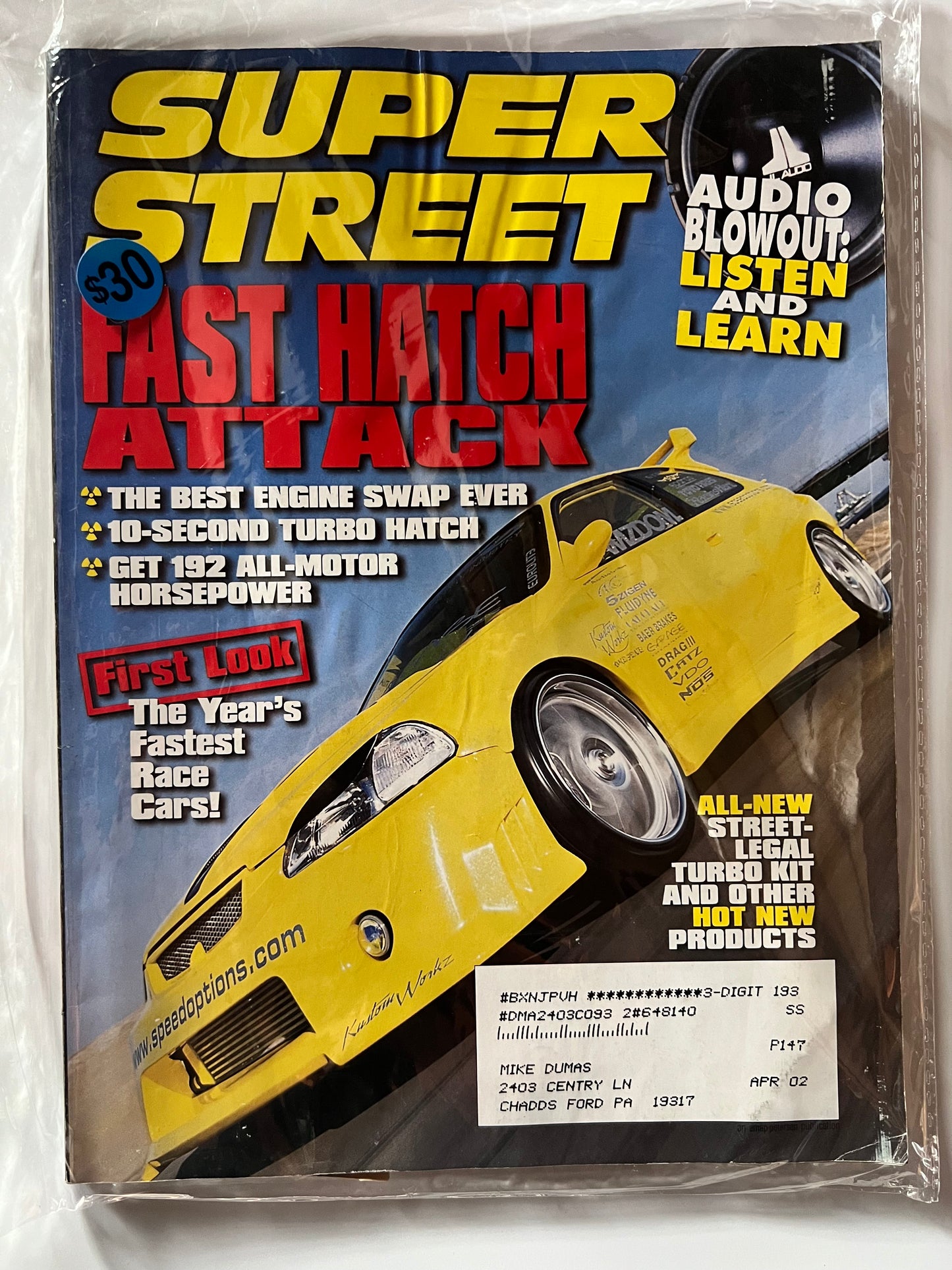 Super Street July 2000 "Fast Hatch Attack" Honda Civic EK
