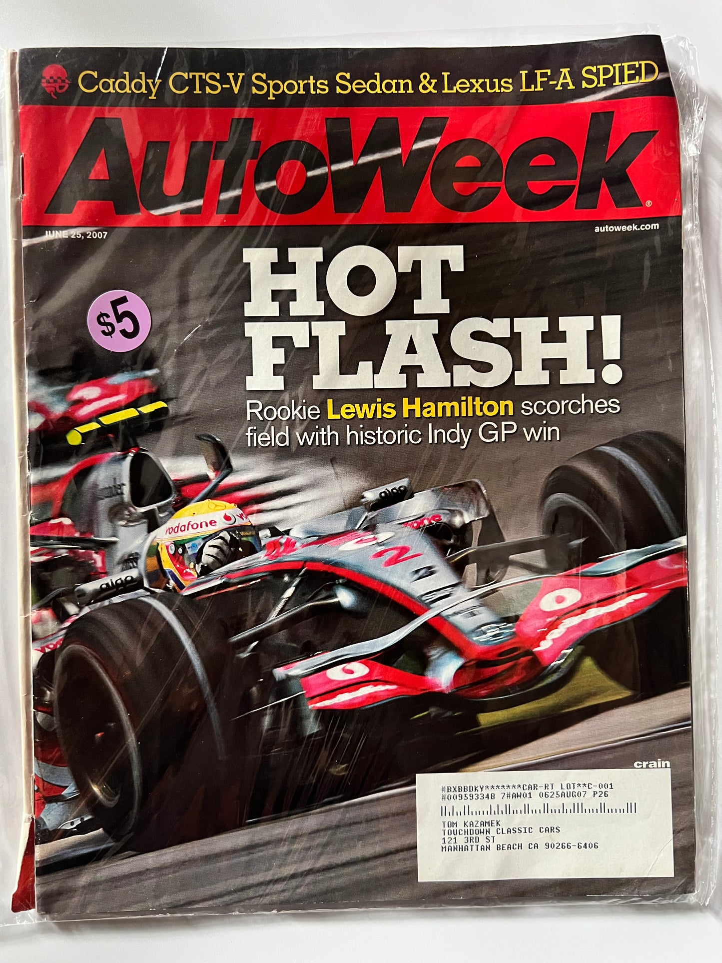 AutoWeek June 25 2007 "Hot Flash" Rookie Lewis Hamilton