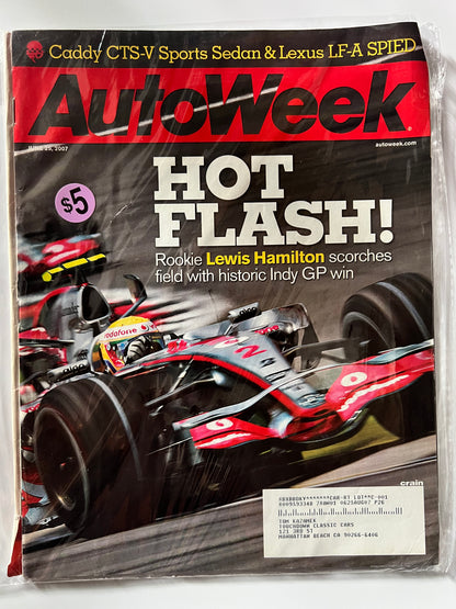 AutoWeek June 25 2007 "Hot Flash" Rookie Lewis Hamilton