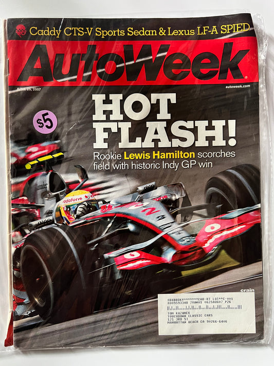 AutoWeek June 25 2007 "Hot Flash" Rookie Lewis Hamilton