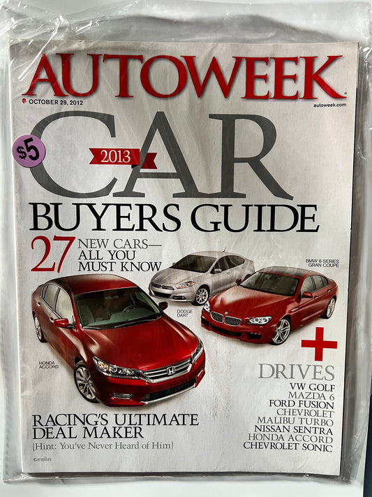 AutoWeek October 29 2012 "2013 Car Buyers Guide"