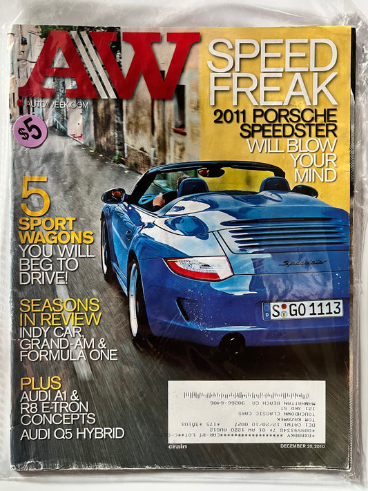 AutoWeek December 20 2010 "Speed Freak" Porsche Speedster