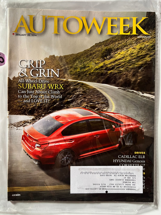 AutoWeek January 20 2014 "Grip&Grin" Subaru Impreza WRX