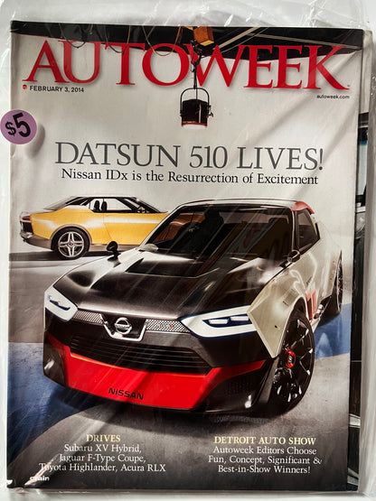 AutoWeek February 3 2014 "Datsun 510 Lives" Nissan IDx