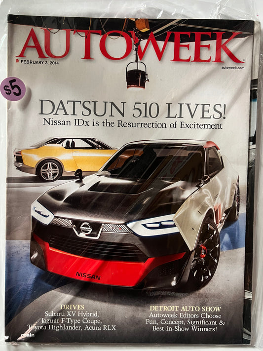 AutoWeek February 3 2014 "Datsun 510 Lives" Nissan IDx