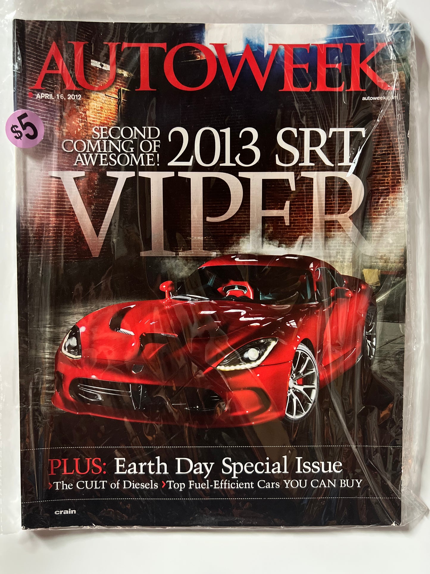 AutoWeek April 16 2012 "Second Coming of Awesome" Dodge SRT Viper