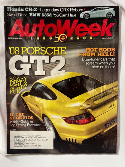 AutoWeek October 22 2007 "Scary Fast & Scary Fun" Porsche 911 GT2