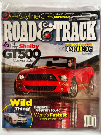 Road&Track January 2006 "Shelby GT500 Convertible"