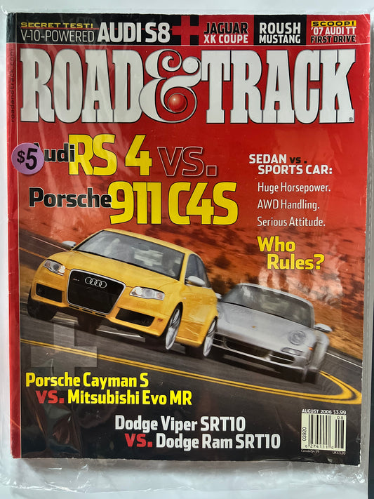 Road&Track August 2006 "RS4 vs 911 C4S"