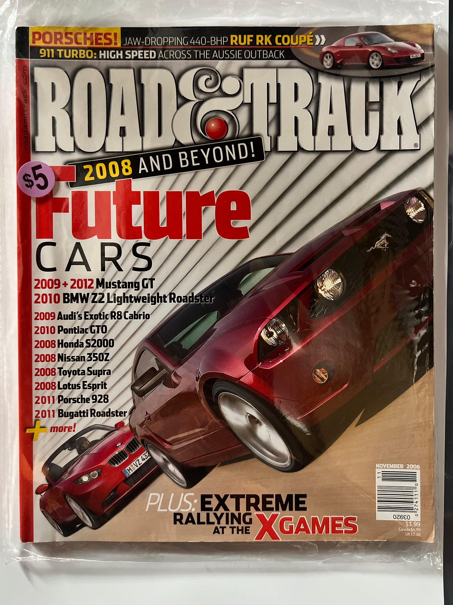 Road&Track November 2006 "Future Cars" Ford Mustang