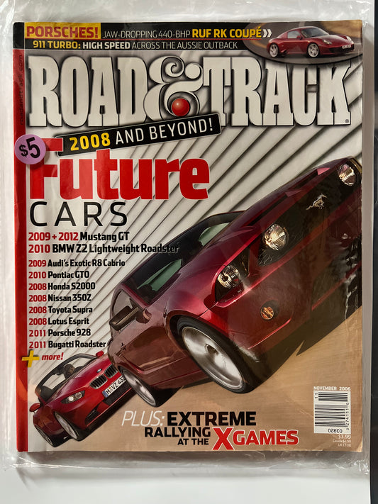 Road&Track November 2006 "Future Cars" Ford Mustang