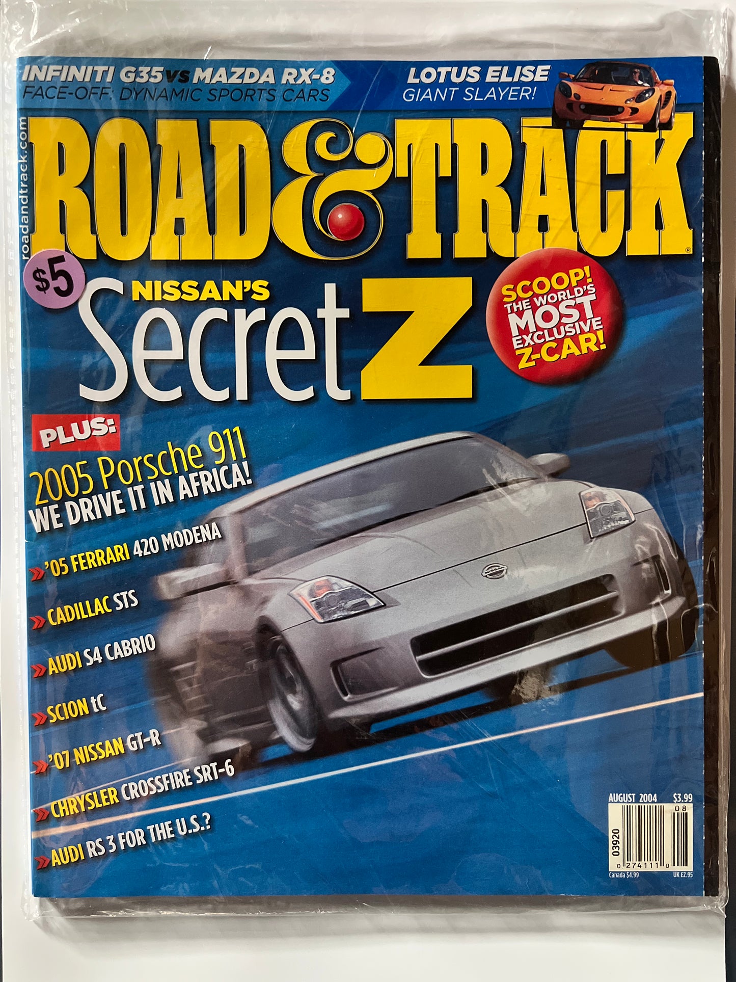 Road&Track August 2004 "Secret Z" Nissan 350Z