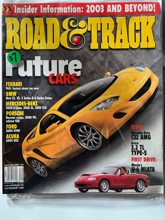 Road&Track September 2001 "Future Cars" Honda Concept