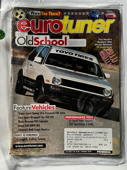 EuroTuner January 2003 "Old School Issue" Volkswagen Rabbit