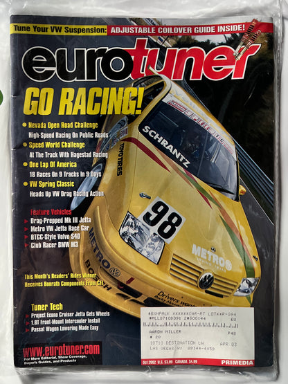 EuroTuner October 2002 "Go Racing!" Volkswagen Jetta
